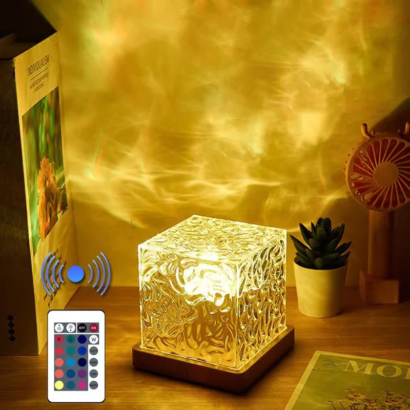 Lampe en cristal 16 couleurs