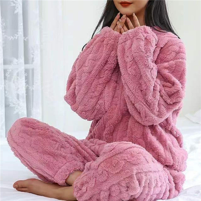 Pyjamaset en toison pour les femmes