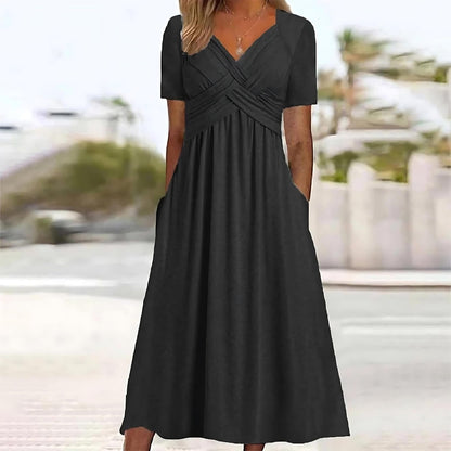 MAIKA – Figurbetontes Midikleid mit Bauchabdeckung