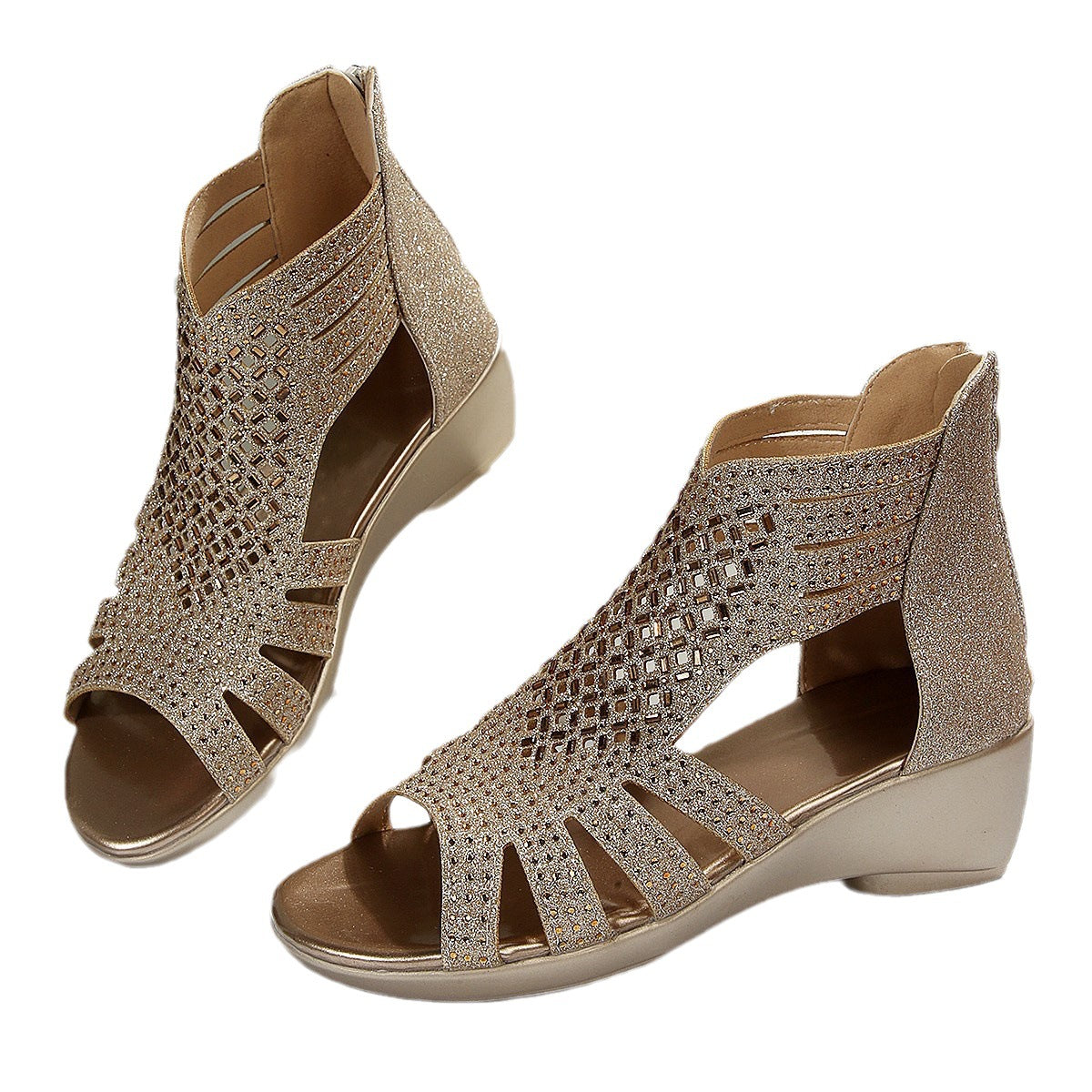 Comelyy Keilsandalen mit Strass
