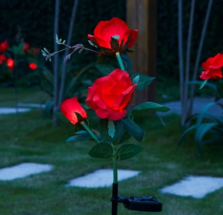 Solarbetriebene LED-Rosenstecker