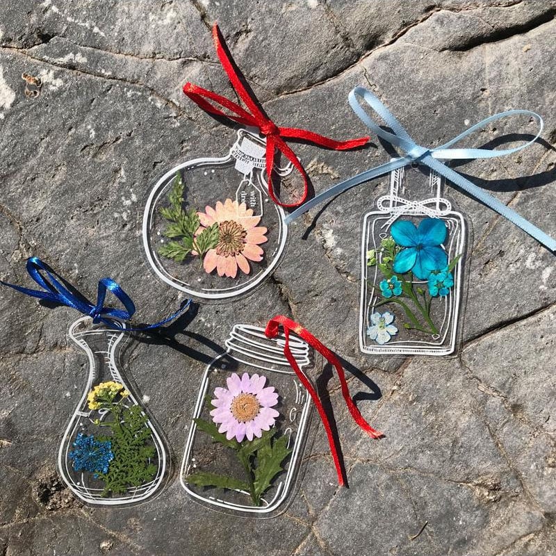 EverBloom Getrocknete Blumen Lesezeichen Set