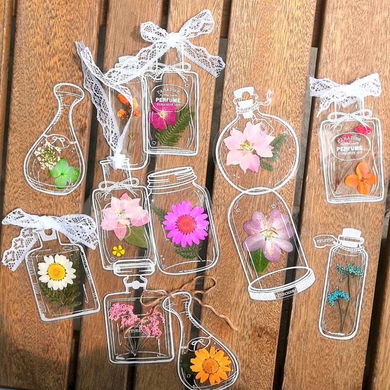 EverBloom Getrocknete Blumen Lesezeichen Set