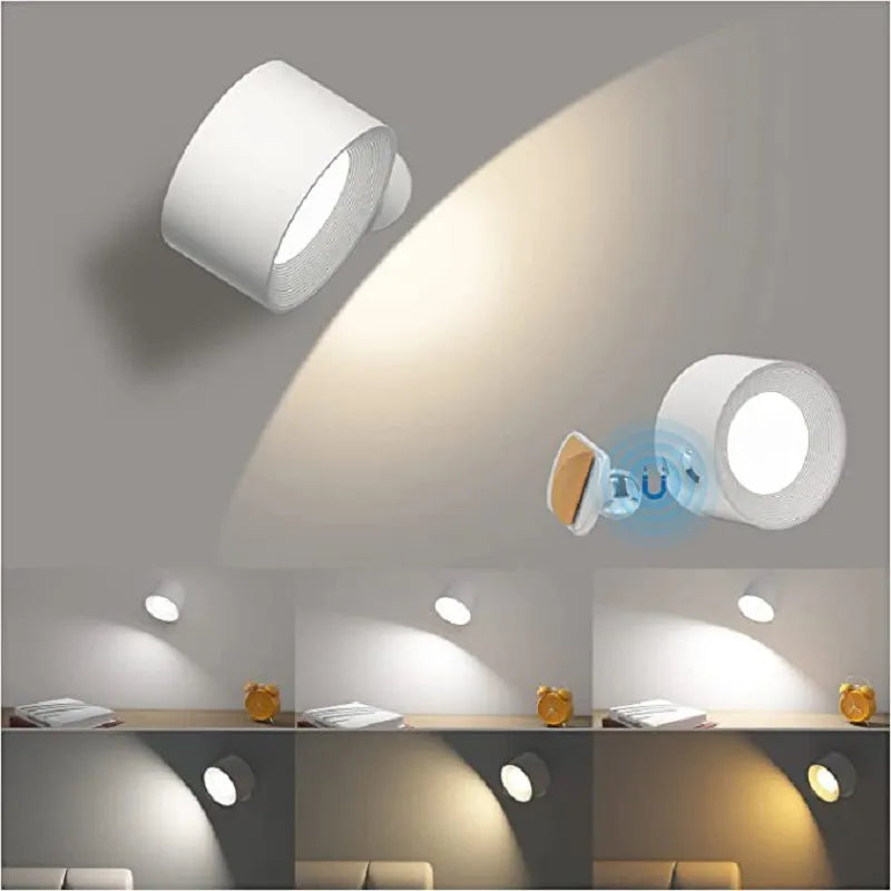 Applique murale rechargeable sans fil 360°