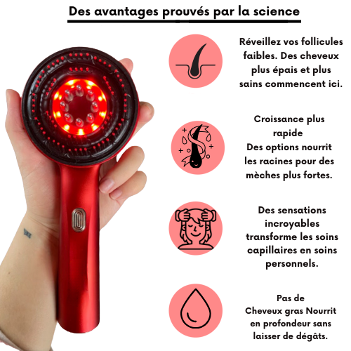 Vibrationsbürste für die Kopfhaut mit Pflegeöl