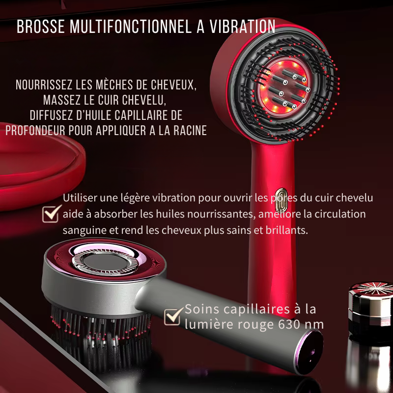Vibrationsbürste für die Kopfhaut mit Pflegeöl