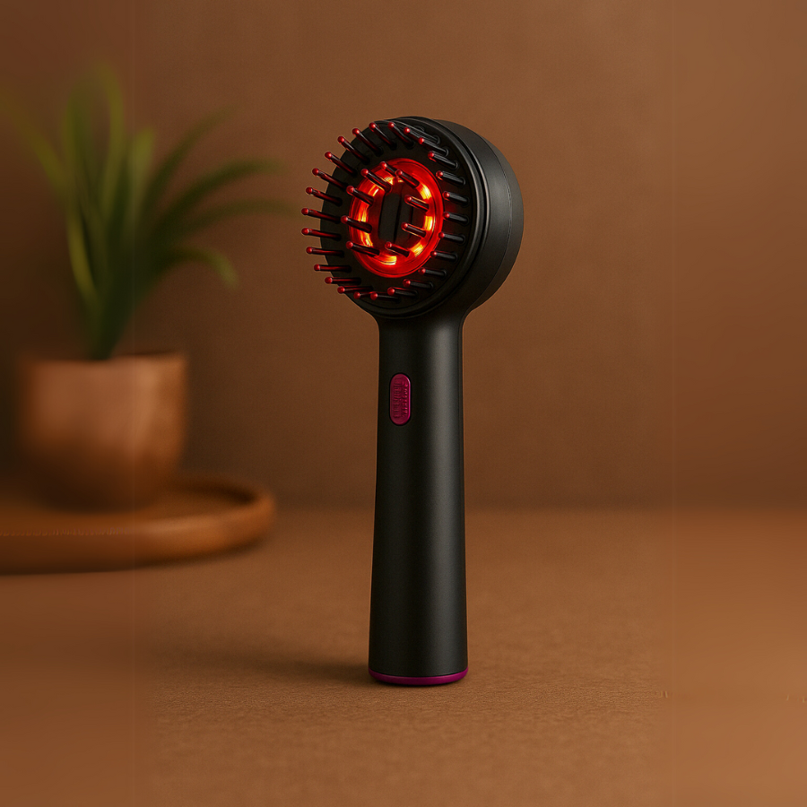 Vibrationsbürste für die Kopfhaut mit Pflegeöl